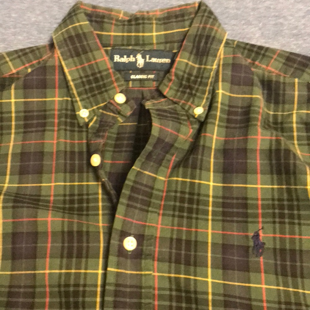 PRL Classic Fit Plaid Button Down